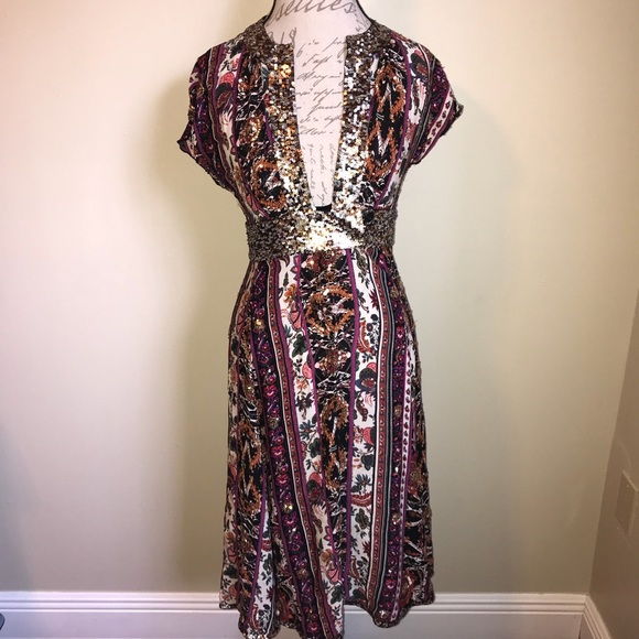 Diane Von Furstenberg Dresses & Skirts - GUC 💜 DIANE VON FURSTENBERG | Pink Gold SilkDress